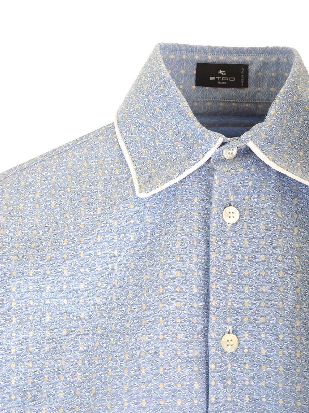 Al Duca D'Aosta Etro Camicia in cotone ricamato Spedizione Gratuita