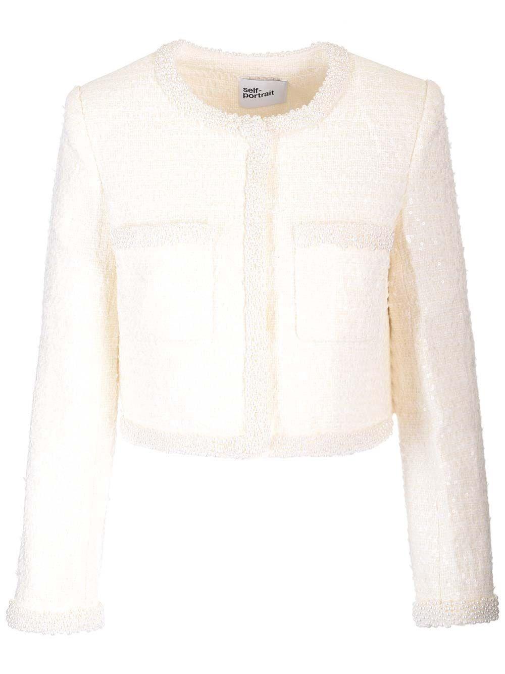 Al Duca D'Aosta Self-portrait Giacca corta in bouclè