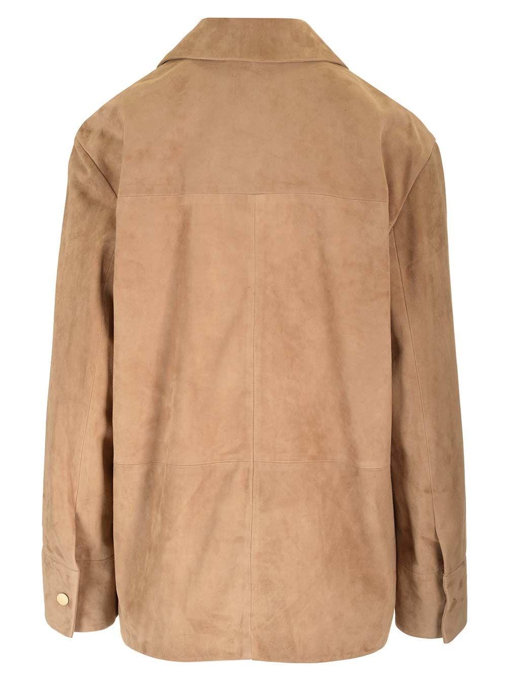 Al Duca D'Aosta 's Max Mara Overshirt scamosciata "Fresia" Prezzo di fabbrica