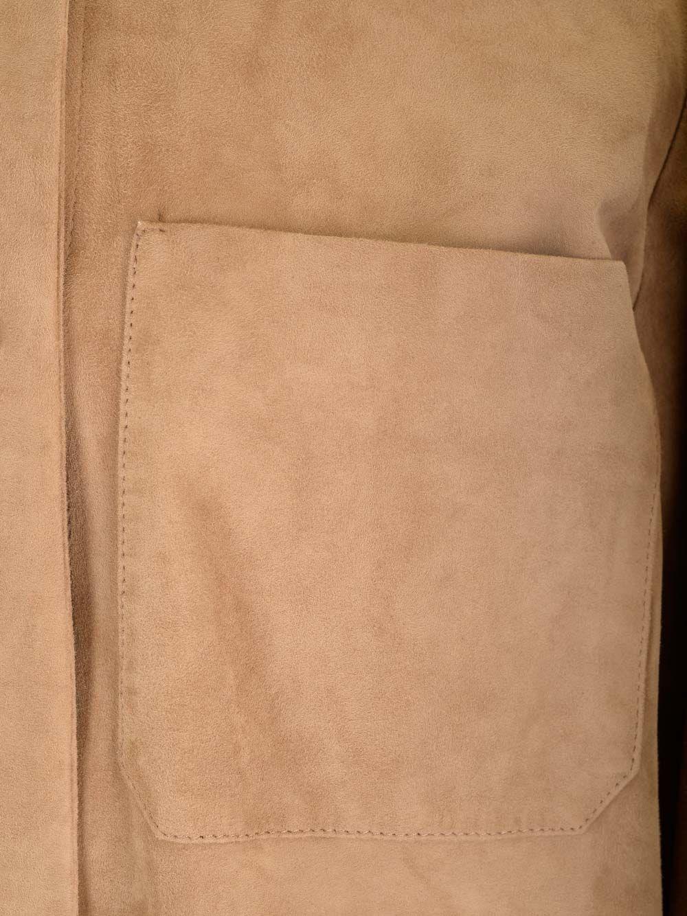 Al Duca D'Aosta 's Max Mara Overshirt scamosciata "Fresia" Prezzo di fabbrica