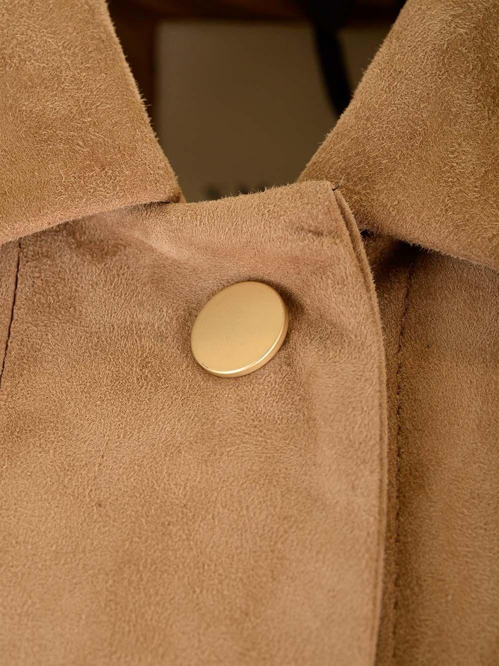 Al Duca D'Aosta 's Max Mara Overshirt scamosciata "Fresia" Prezzo di fabbrica