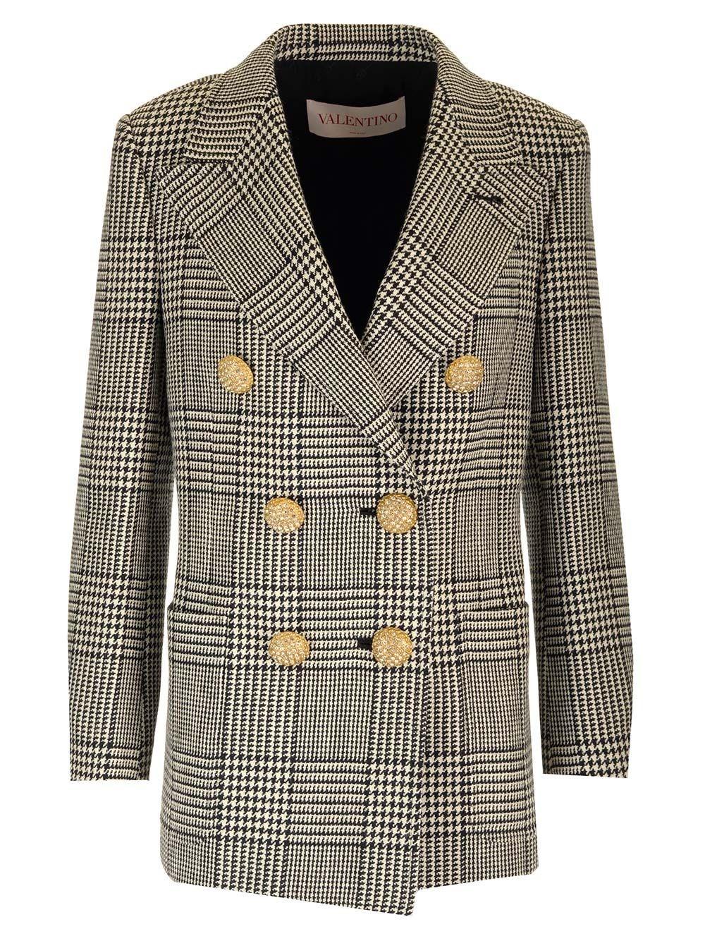 Al Duca D'Aosta Valentino Garavani Blazer in lana pied de poule
