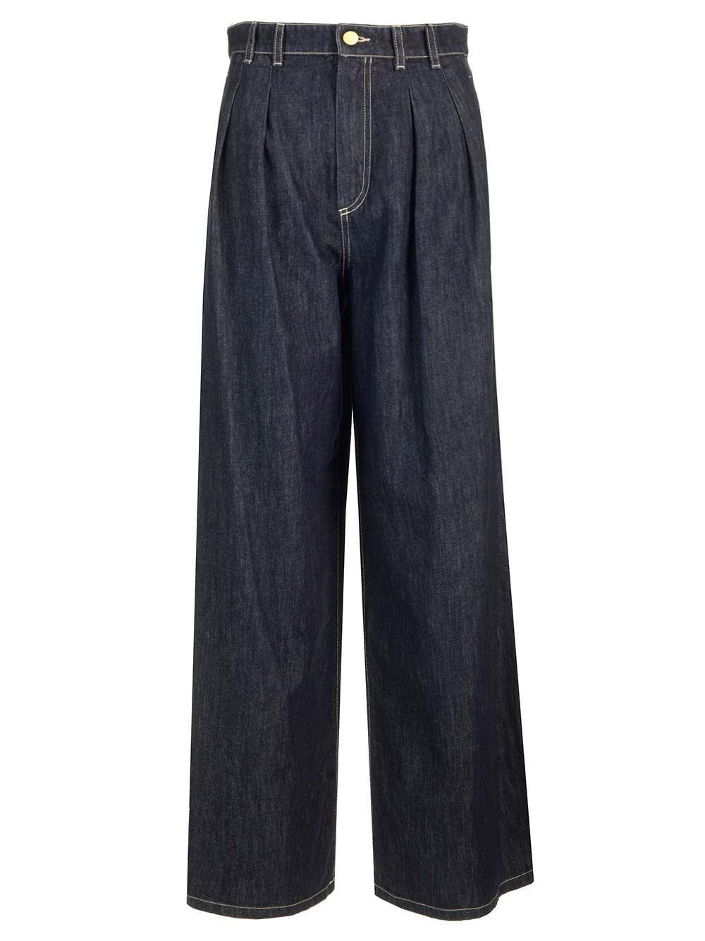 Al Duca D'Aosta 's Max Mara Pantalone "Priamo" wide leg in denim