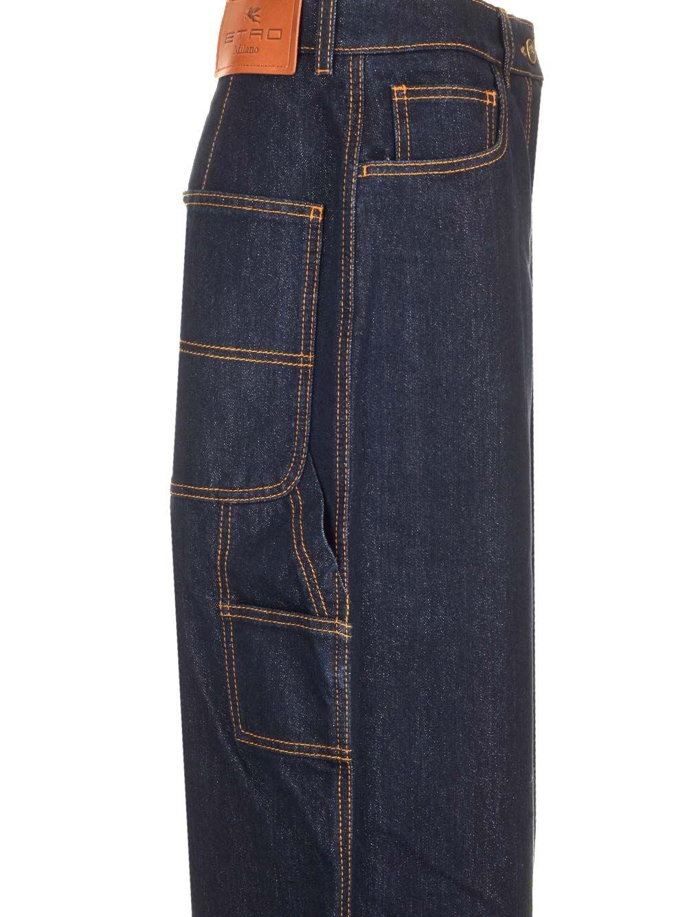 Al Duca D'Aosta Etro Jeans workwear blu Esporta salva