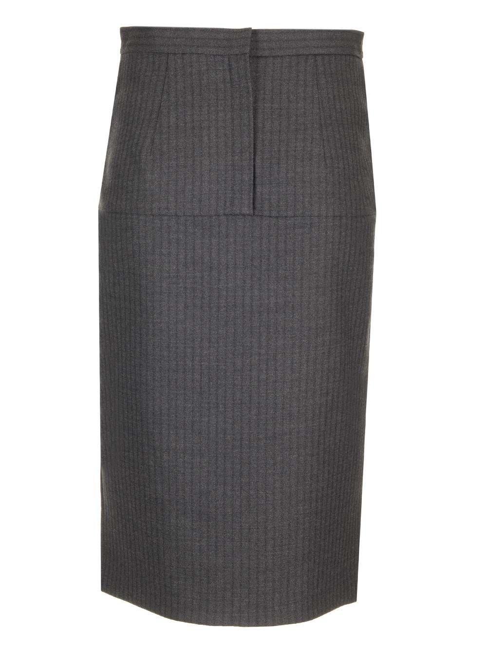 Al Duca D'Aosta Fendi Gonna in lana gessata Saldi