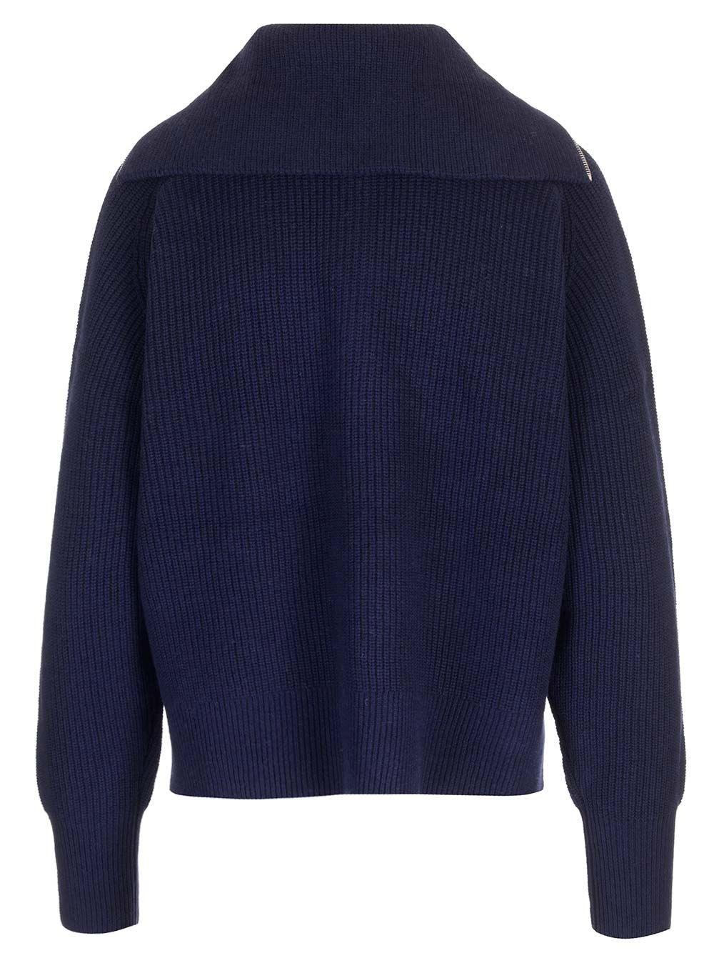 Al Duca D'Aosta Maison Kitsuné Maglia mezza zip lana cashmere Offerta temporanea