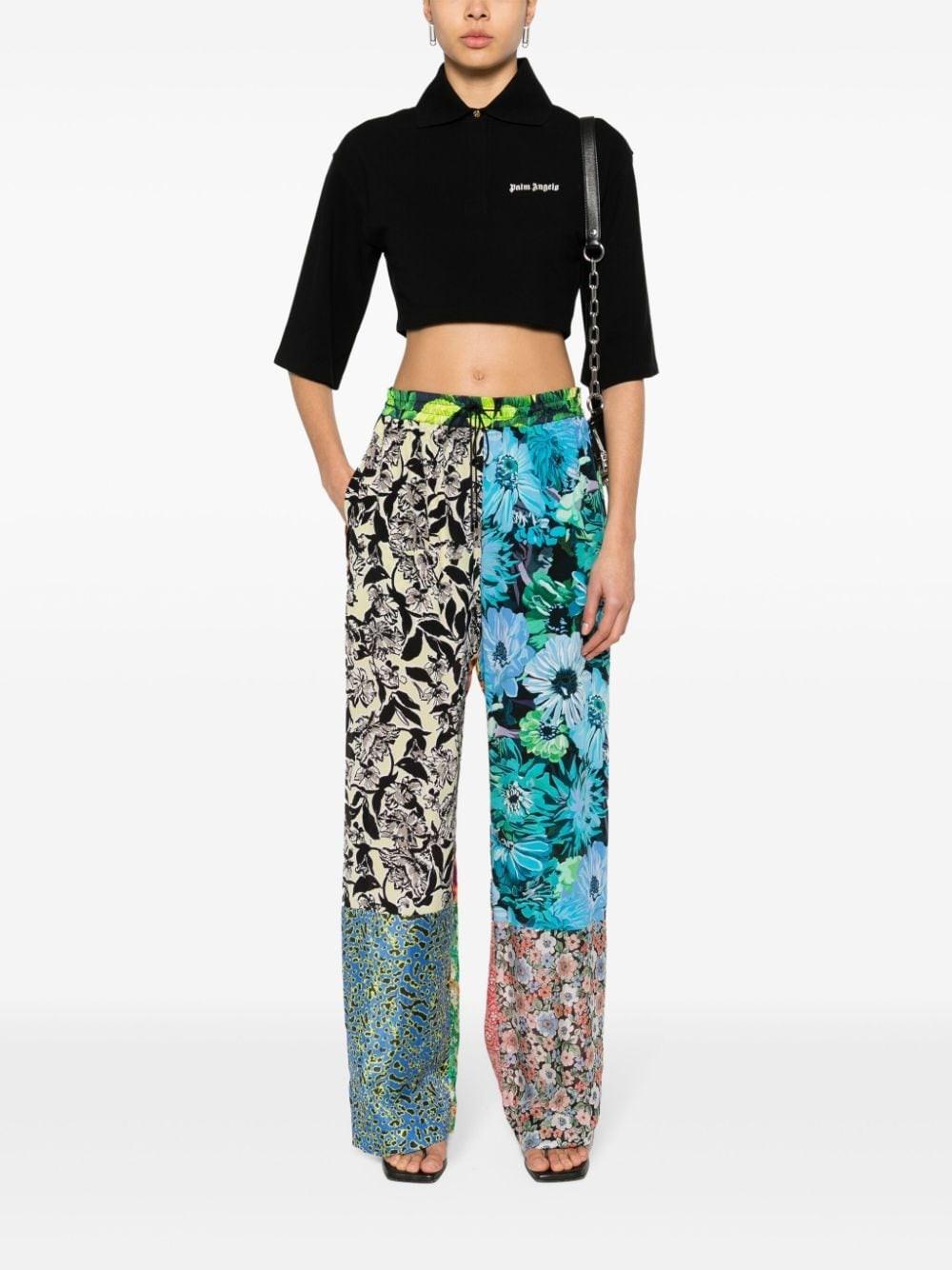 Al Duca D'Aosta Palm Angels Polo cropped in cotone Offerte giornaliere