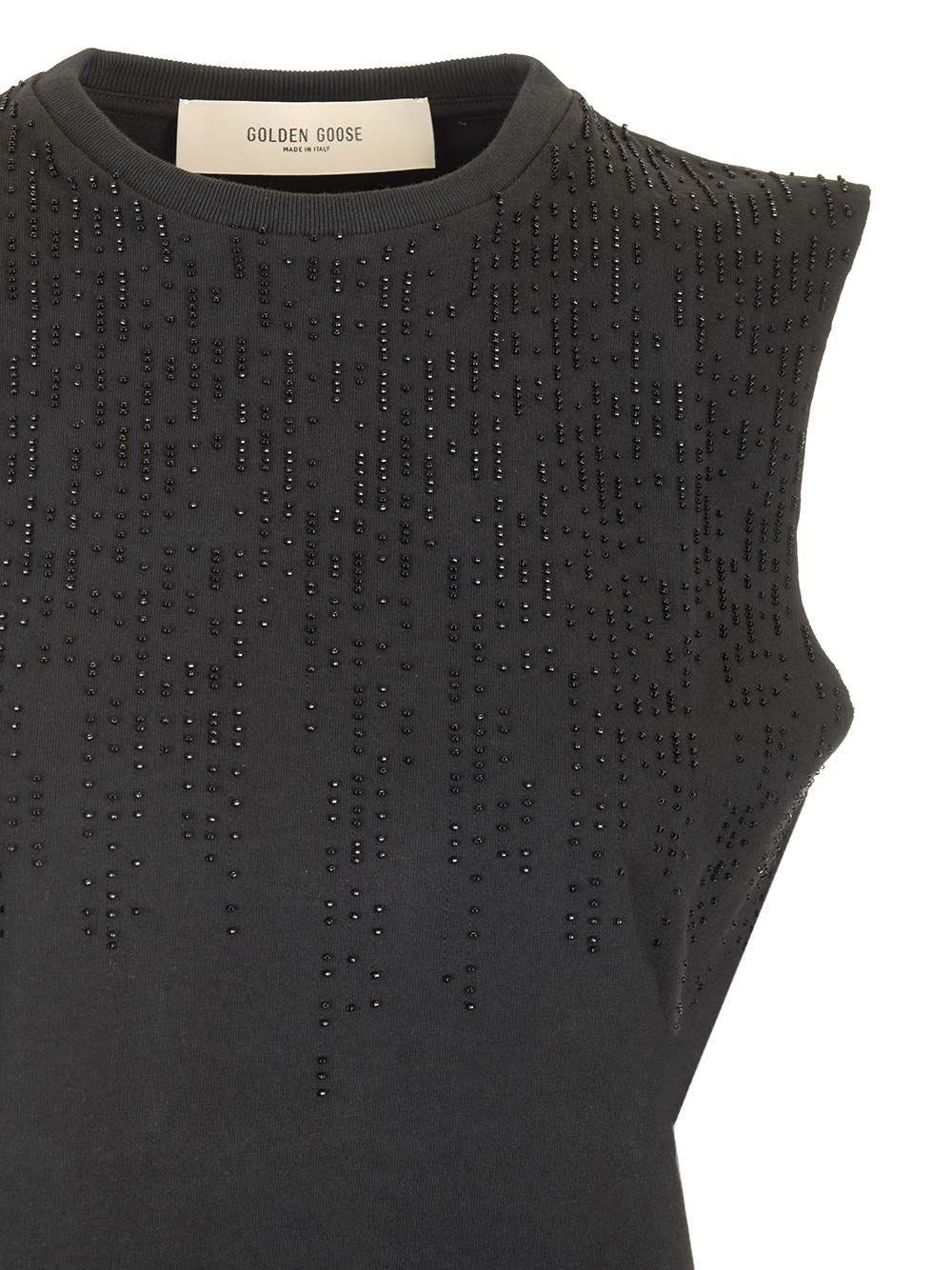 Al Duca D'Aosta Golden Goose Top in cotone con perline Sconti VIP