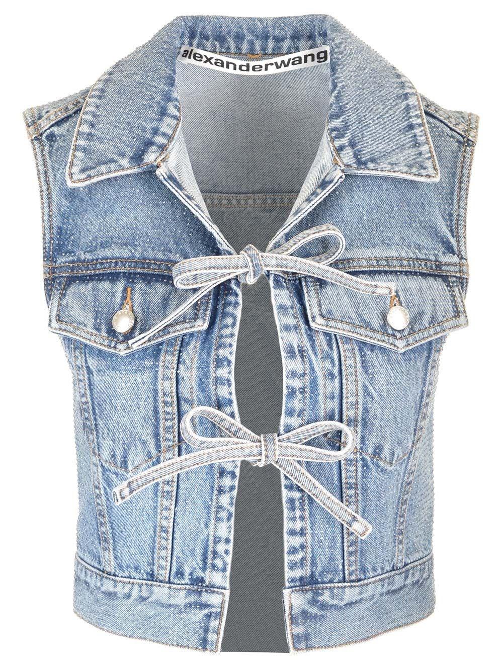 Al Duca D'Aosta Alexander Wang Gilet in jeans chiaro