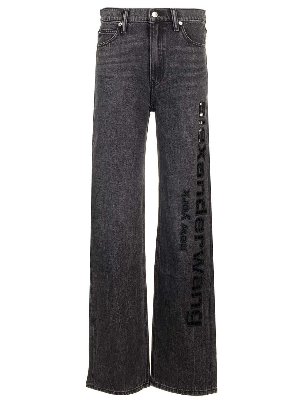 Al Duca D'Aosta Alexander Wang Jeans con patch logo