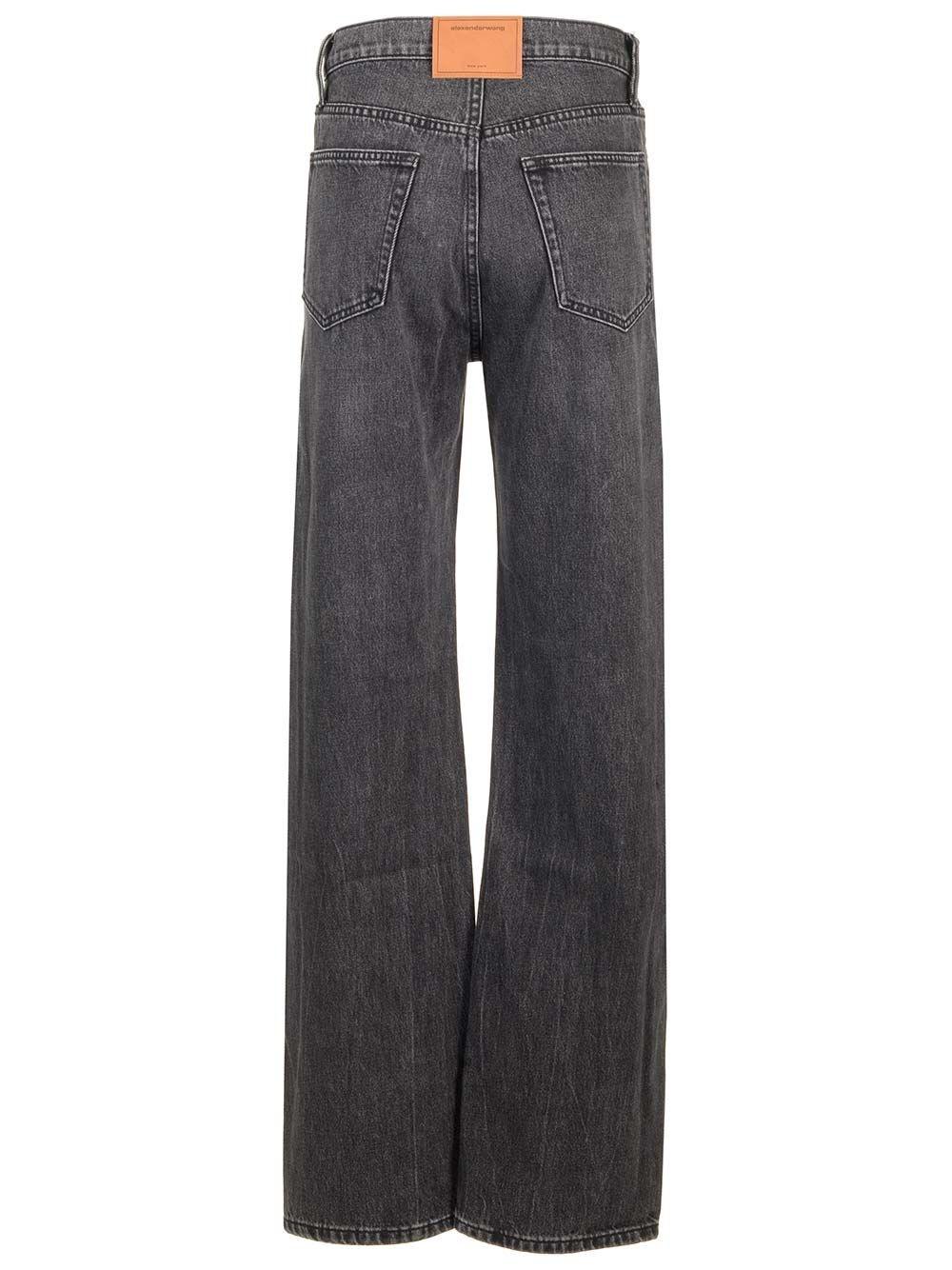 Al Duca D'Aosta Alexander Wang Jeans con patch logo In Linea