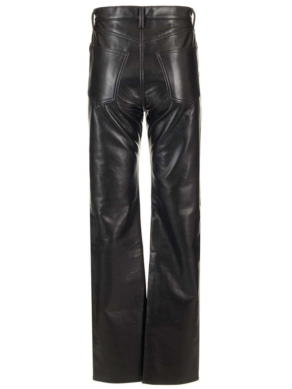 Al Duca D'Aosta Agolde Pantaloni in pelle "90's pinch Waist long" Qualità Garantita