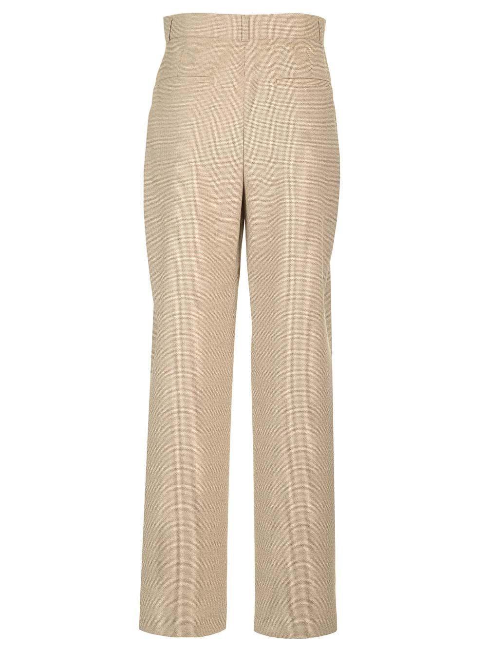 Al Duca D'Aosta Fendi Pantalone in lana micro check Sottocosto