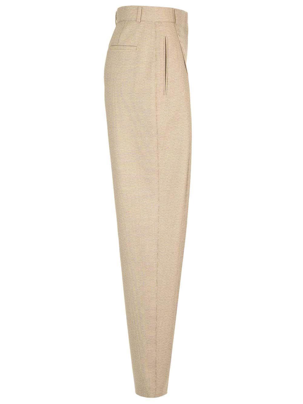 Al Duca D'Aosta Fendi Pantalone in lana micro check Sottocosto