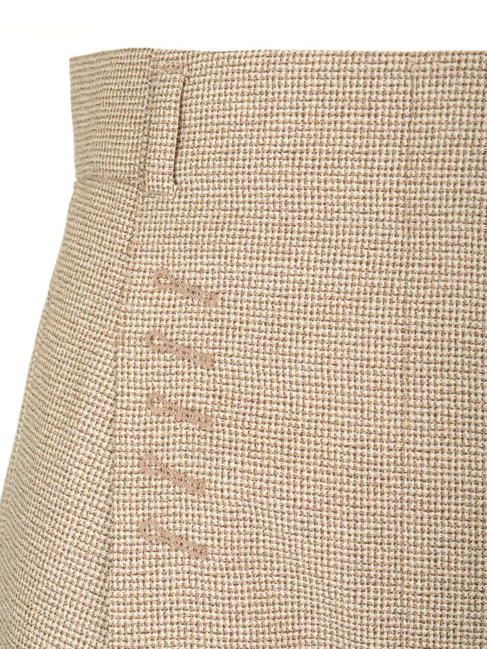 Al Duca D'Aosta Fendi Pantalone in lana micro check Sottocosto